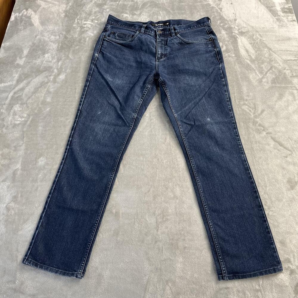 Rohan Jeans Mens 34x30 Blue Medium Wash Denim Straight Leg Regular Fit‎ Pockets